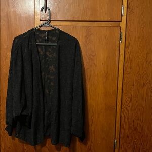Chic Black Lace Cardigan